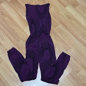 Manaola Purple and Black Jumpsuit